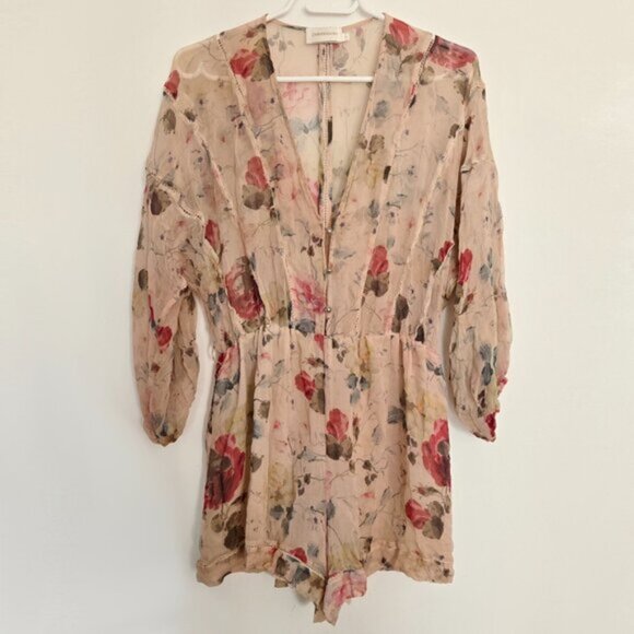 Zimmermann Mischief Ladder Playsuit Romper Size 1 Small b71E - Picture 3 of 11